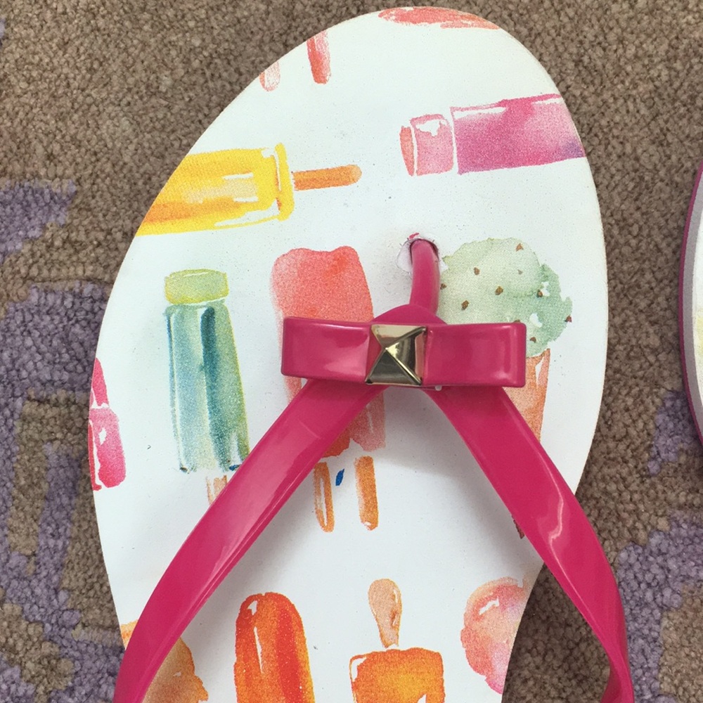 NWOT Kate Spade hot pink flip flops